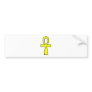 Ankh Egyptian Hieroglyphic Symbols Life Key Yellow Bumper Sticker