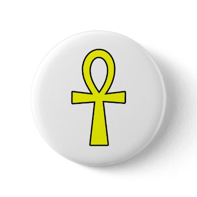 Ankh Egyptian Hieroglyphic Symbols Life Key Yellow by inquester