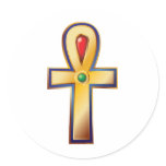 Ankh- The Ancient Egyptian Symbol of Life Round Stickers