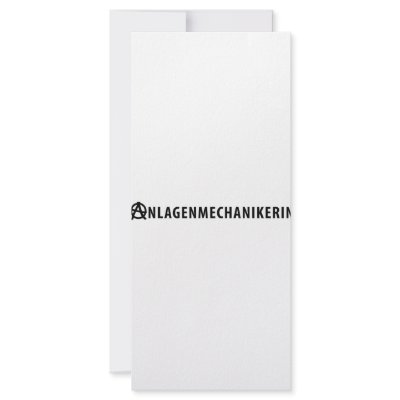 Anlagenmechanikerin icon full color rack card by TomaniacLines