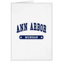 Ann Arbor Michigan College Style t shirts Greeting Card