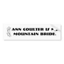 Ann Coulter is my mountain bride.