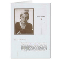Ann Harding Salad Dressing Recipe Greeting Card