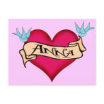 Anna - Custom Heart Tattoo T-shirts & Gifts