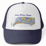 Anna Maria Island Florida Nautical Chart Hat