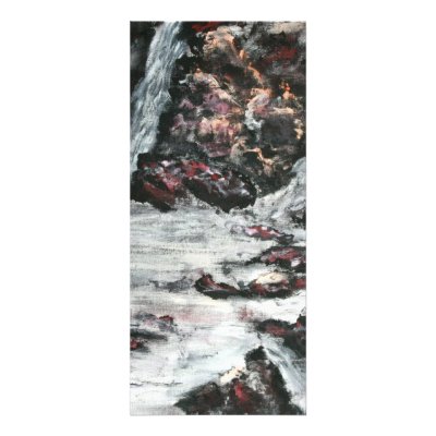 Anna Ruby Falls Helen Georgia waterfall painting Rack Card Design by dereklovessheila