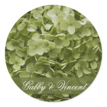 Annabelle Hydrangea Wedding Envelope Seal Round Stickers