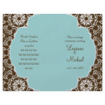 AnnaLiese Damask - Formal Wedding Program Personalised Flyer