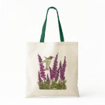 Anna's Hummingbird and Foxglove Tote Bag