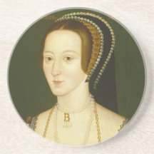 Anne Boleyn Second Wife of Henry VIII Portrait Beverage Coasters