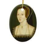 Anne Boleyn Second Wife of Henry VIII Portrait Christmas Ornament