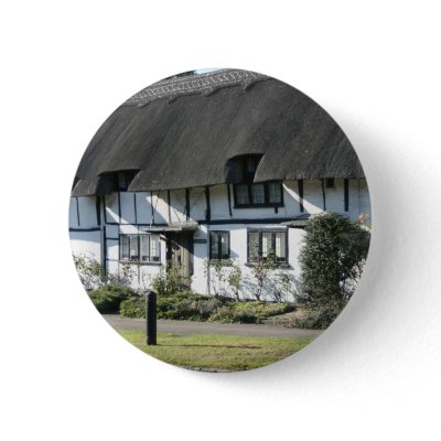 Anne Boleyn's cottages at Wendover, UK Pinback Button by photoslot