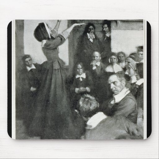 Anne Hutchinson Preaching in her House in Boston Mouse Pads