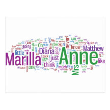 Anne of Green Gables Word Cloud Post Card