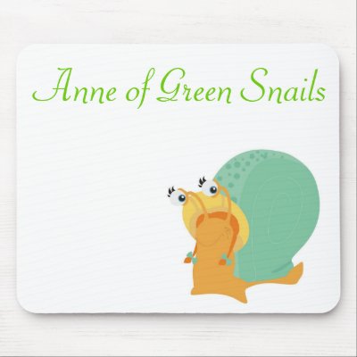 Anne of Green Snails mousepad by VisualArtsBrampton
