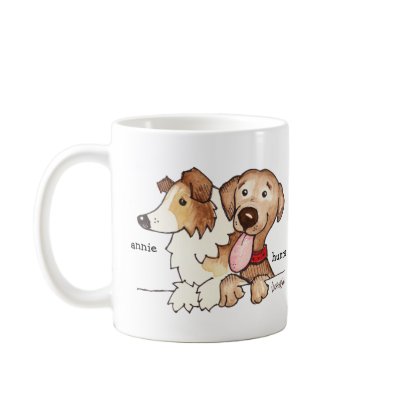 Annie and Hunter Mug by DinosAndDogs
