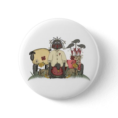 Annie Doll Sheep & Crows Pins by rustybucketprims