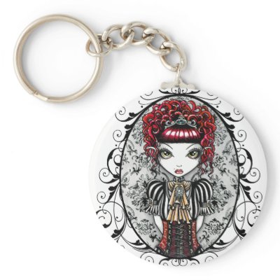 "Annie" Gothic Victorian Couture Fairy Keychain by mykajelina