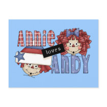 Annie Loves Andy Tshirts and Gifts Post Cards