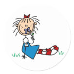 Annie Lying In Grass With Flower Sticker
