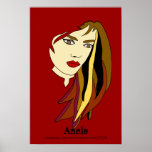 Annie (on red) print