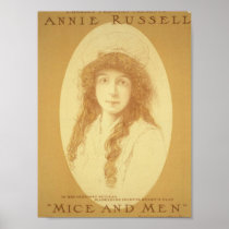 Annie Russell, 'Mice and Men' Retro Theatre Print