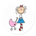 Annie With Baby Carriage Sticker