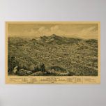Anniston, AL 1888 Panoramic Map Birds Eye View Print