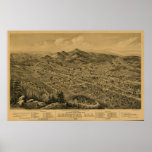 Anniston Alabama 1888 Antique Panoramic Map Poster