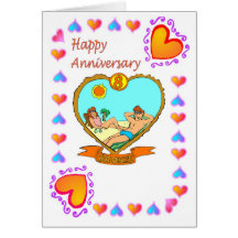 Anniversary card 8th bronze