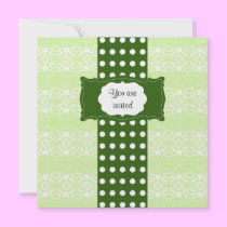 Anniversary Elegant Damask (Green) invitations