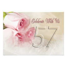 Anniversary party invitation for 57 years