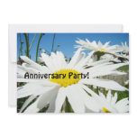Anniversary Party! Invitations White Daisy Flowers
