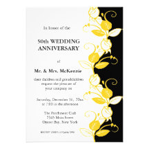 Anniversary Roses (Yellow) Personalized Announcement