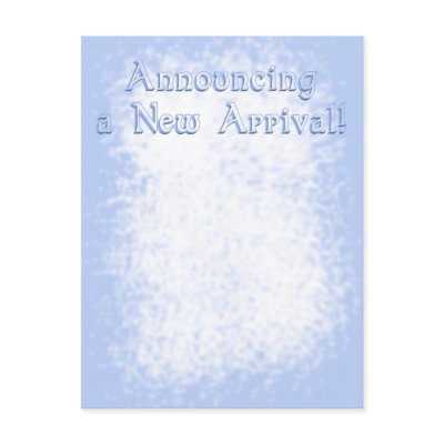 Announcing a New Arrival Baby Blue Cards Postcards by CustomizeACard
