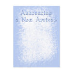 Announcing a New Arrival Baby Blue Cards postcards
