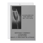 ANNOUNCING THE DEATH OF THE 40'S INVITE