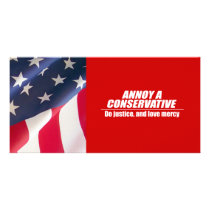 Annoy a Conservative - do justice Picture Card