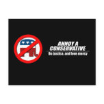 Annoy a Conservative - do justice postcards