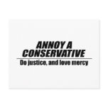 Annoy a Conservative - do justice Postcards
