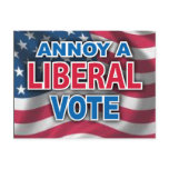 Annoy A Liberal VOTE Postcard