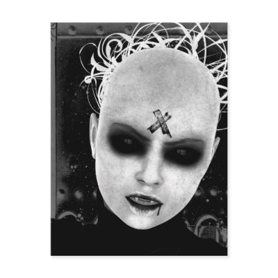 Annoyance Gothic Vampire Art Postcard by darkdreams