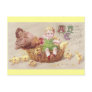 Annoyed Hen & Naughty Child Vintage Easter Card Post Card