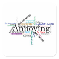 Annoying word cloud sticker.