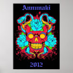 Annunaki Skull "Serpent King" Canvas Piece Posters