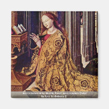 Annunciation Altar Middle Panel: Annunciation Fridge Magnet