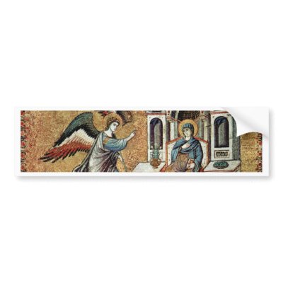 Annunciation By Cavallini Pietro (Best Quality) Bumper Stickers by Artcollection
