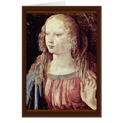 Annunciation  By Leonardo Da Vinci Greeting Cards by Artcollection
