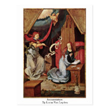 Annunciation By Lucas Van Leyden Postcard