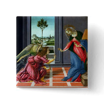 Annunciation by Sandro Botticelli Pinback Buttons